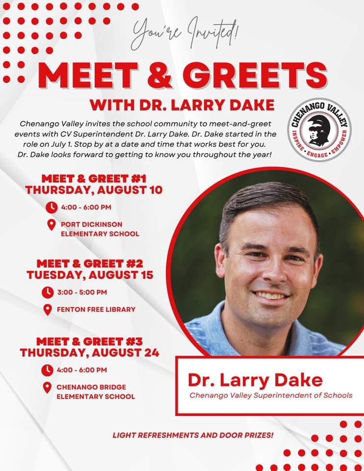 We'll have TWO more opportunities this month. I'll look forward to meeting and greeting our @CVCSDWarriors community! @CCEBroome @BroomeCoParks @BroomeCountyGov @BroomeCountyOFA @SA_BroomeCounty @CVWarriorsLax @CV_Athletics @cvscores @sunybroome @binghamtonu @KingsCollege_PA