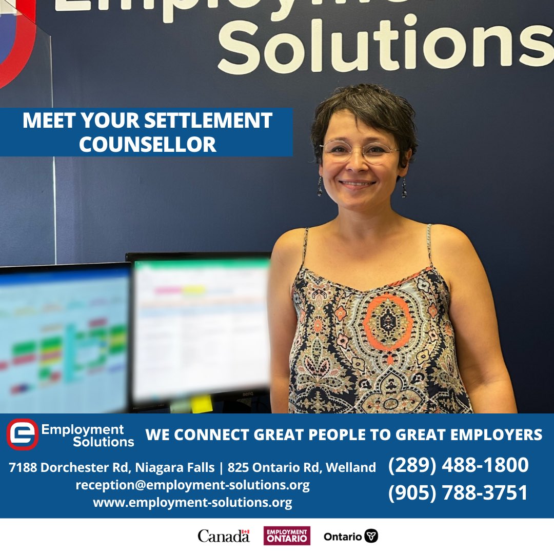 Meet Emine, she is our incredible Settlement Counsellor at our Niagara Falls location.
 
Emine is a bilingual counsellor, speaking English and Turkish.

Emine is an amazing additional to our Employment Services Office, and we see every day how great she serves her community!