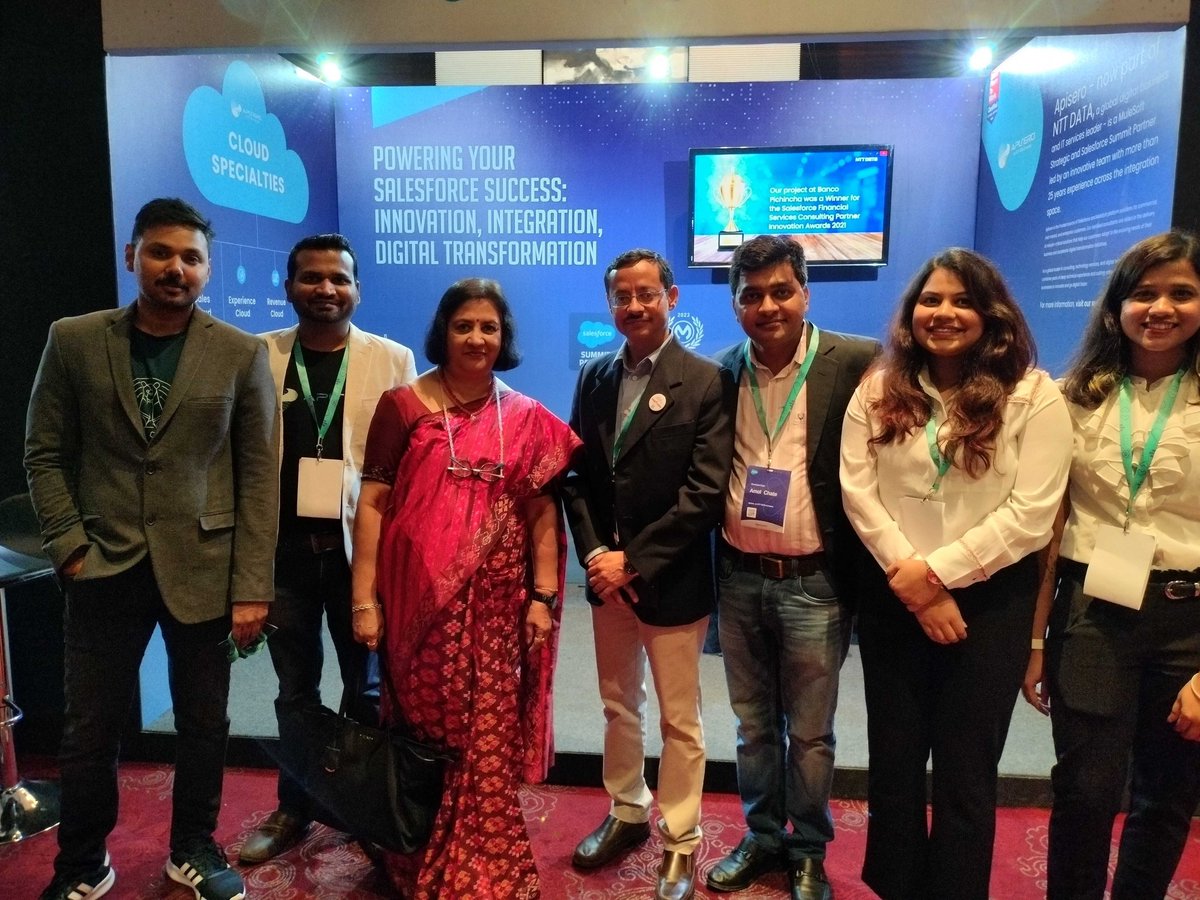 SukantaRoyCD's tweet photo. Last weekend Apisero Inc., an NTT DATA company welcomed Salesforce Developers on our booth at the Developer Days event in Pune. 

If you missed us in Pune, we will see you on Aug 19th in Hyderabad 📆 

#developerdays #salesforce #salesforcepartner #goldsponsor https://t.co/5NLgOK4ht0