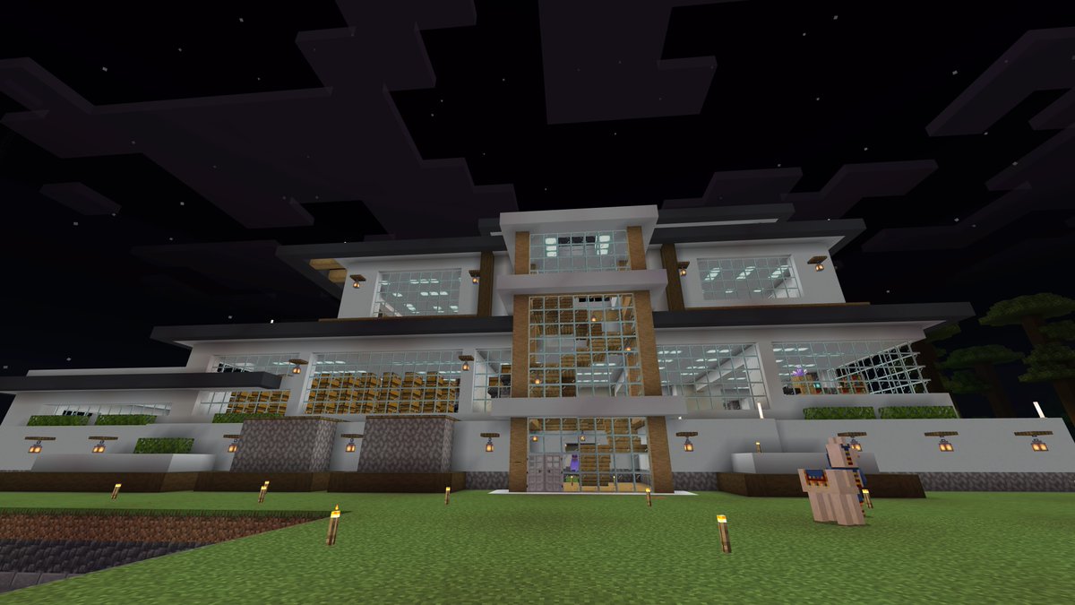 sayopi's tweet photo. ジャングルの海辺ににスタイリッシュな邸宅が完成しました♪
＃マイクラ ＃マインクラフト #Minecraft https://t.co/hopeVFRUXd