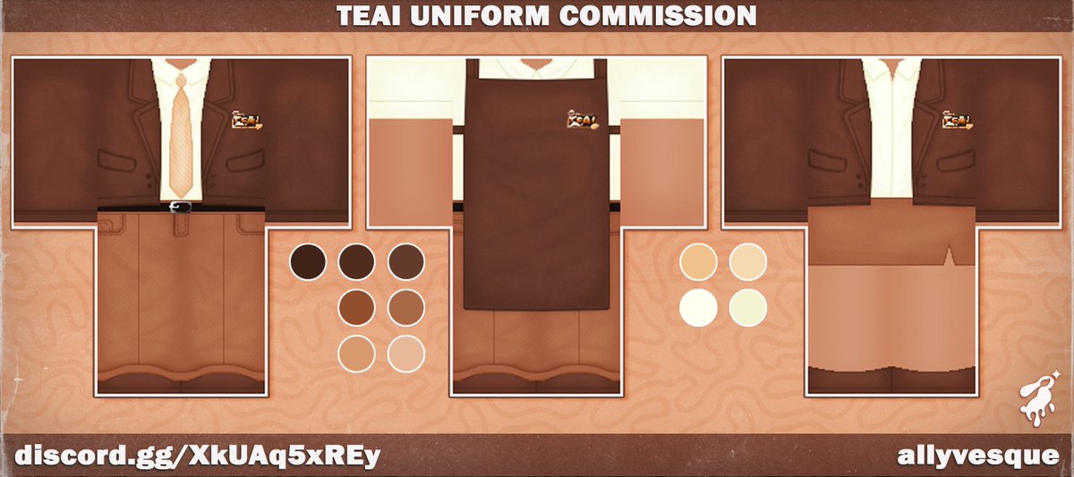 Commissions for uniforms are open today! Limited slots available, join my server to order: discord.gg/XkUAq5xREy

♥️ + 💬 + 🔁 appreciated

#Roblox #RobloxDev #RTC #RobloxArt #RobloxClothing #robloxdesign #rtcdesigners #RobloxDesigner