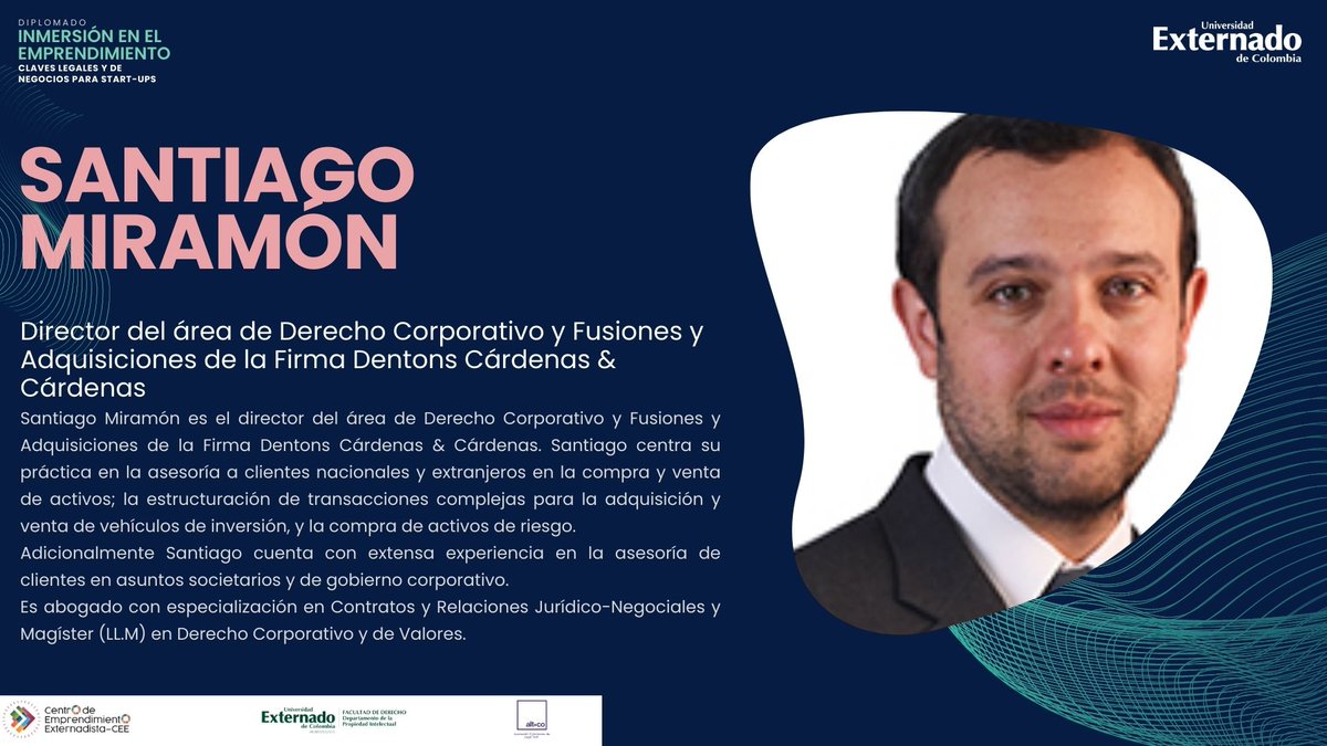 PropintelUEC's tweet photo. Entusiasmados de dar la bienvenida a Santiago Miramón, quien se une como docente en nuestro próximo diplomado en Inmersión en el emprendimiento. Su experiencia promete enriquecer aún más nuestro programa. ¡Esperamos un aprendizaje inspirador!
Inscríbete⬇️
https://t.co/v09b622oBP https://t.co/9nbtL3StqC