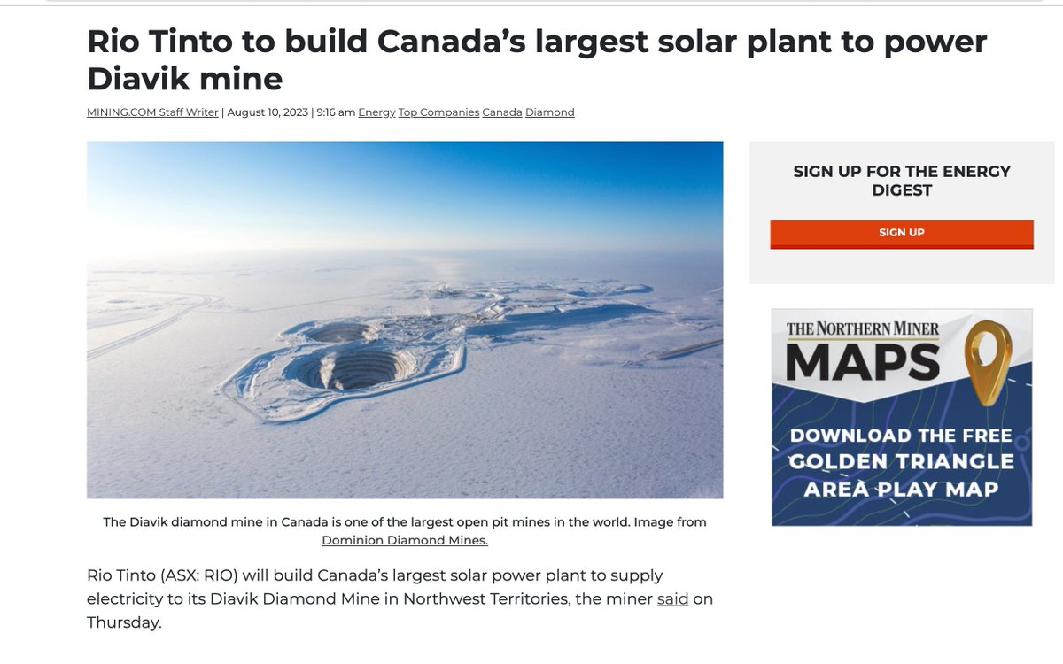 Dominic Barton was Canada's ambassador to China.

Now, as Chair of Rio Tinto - they have a contract to build "Canada's largest solar power plant" in the Northwest Territories. Block this deal on the grounds of national security. No one who has had former intimate dealings with