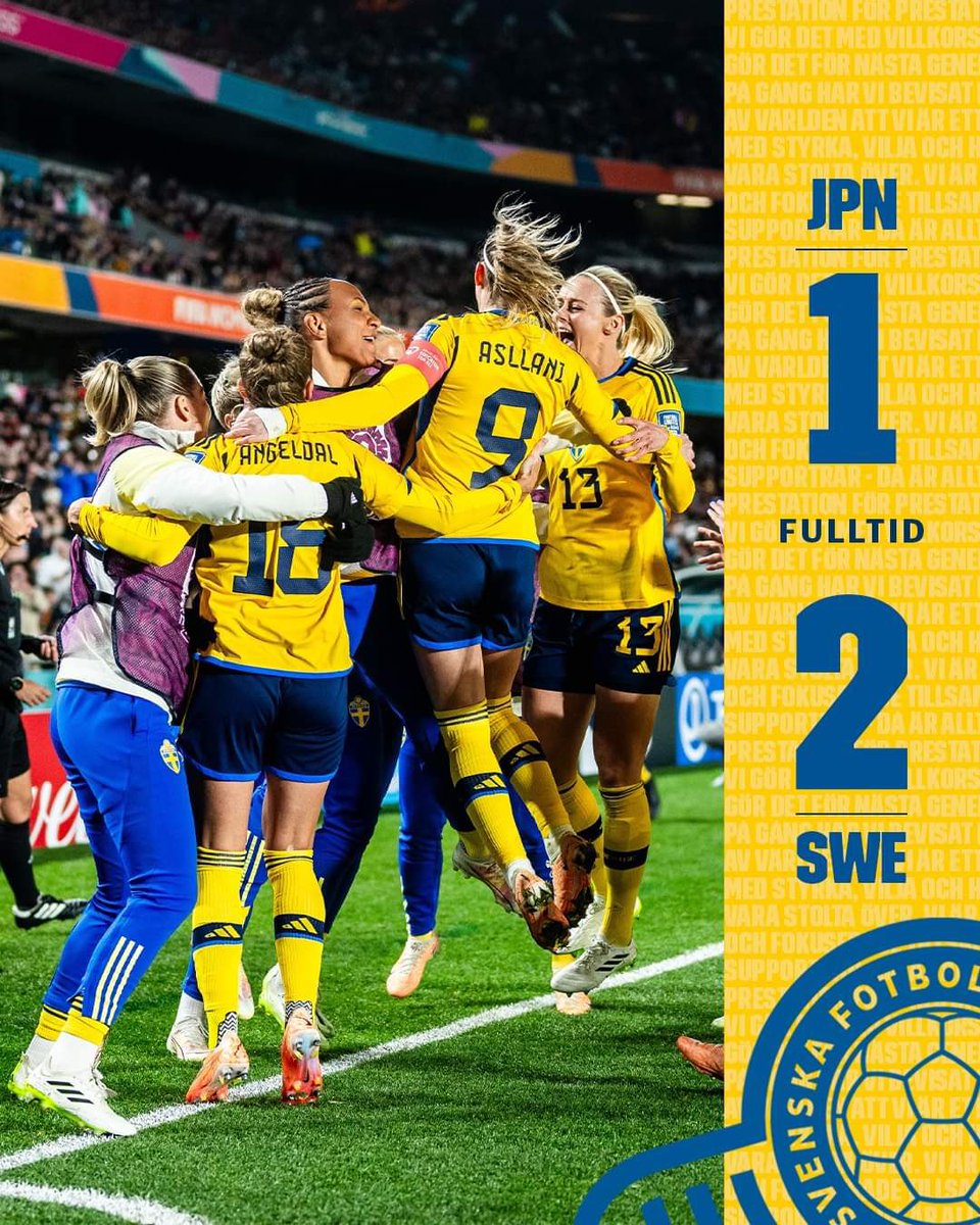 Grattis till #Sverige. Nu är Sverige klar för Semifinalen! Foto: @svenskfotboll