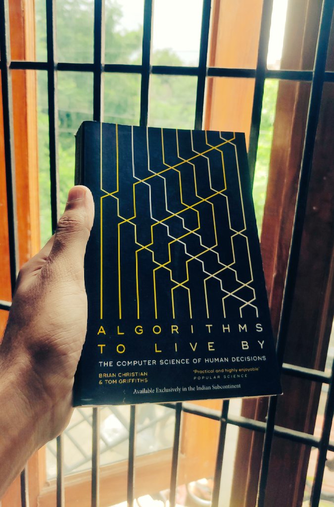 Algorithms to live by 📙 
 
A book which gives knowledge to understand the computer science of human decisions.
#algorithmstoliveby #decisionmaking 
#humandecisions #book #Trending #bookpic #Bookreview #Reading