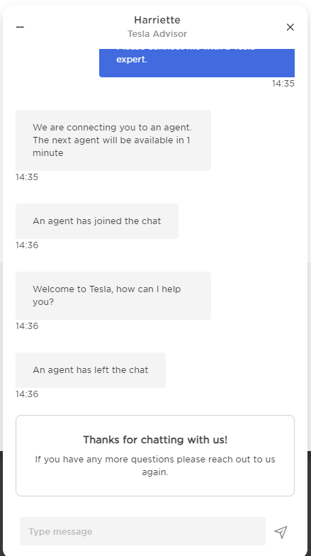 Seriously? <a href="/Tesla/">Tesla</a> I'm now getting a bit p*ssed off, the customer experience from you is terrible. STILL not been refunded after numerous contacts for a supercharger usage BEFORE I got my car. This is also with the car being damaged on collection, grass in the boot...