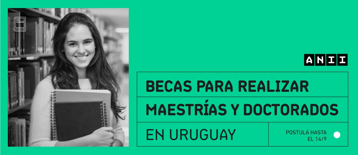ANIIuy's tweet photo. 📗 CONVOCATORIA ABIERTA: posgrados nacionales

Brindamos apoyo económico a estudiantes de posgrado para llevar a cabo sus estudios de maestría o doctorado en nuestro país en diversas líneas de apoyo 🇺🇾

➕ Conocé más detalles: https://t.co/camv9K5uxb https://t.co/dkijQygrvH