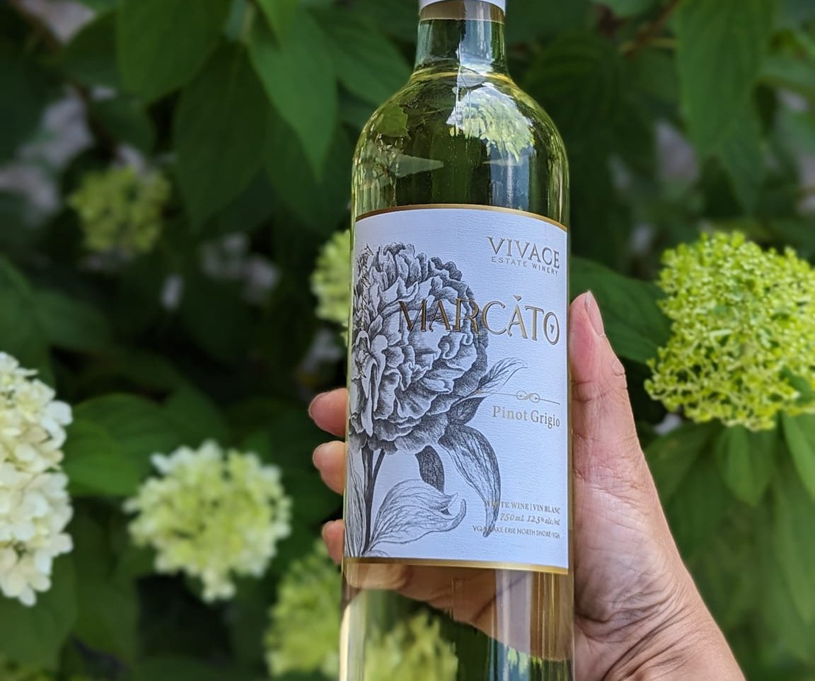 Something 🎶new🎶 from our friends at Vivace Estate Winery - meet their VQA Marcato!

A crisp summer 2021 Pinot Grigio, Vivace's Marcato is a white wine with white pepper, candied lemon drop zest, a hint of gingerbread, and floral aromas.

Try is this weekend!
