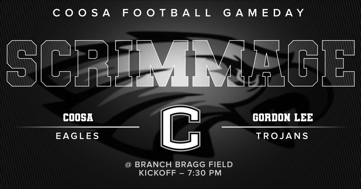 HOME Scrimmage Tonight!! #WingsUp🦅

🆚 Gordon Lee Trojans
⏰ 7:30 PM
📍 Branch Bragg Field 
🎟️ gofan.co/event/1050594?…