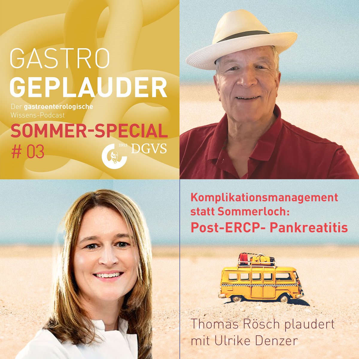 Hallo Urlauber - etwas Gastrogeplauder am Strand oder im Cafe bei Regen ? Drei Folgen über Endoskopie-Komplikationen sind abrufbar, zuletzt gestern über post-ERCP-Pankreatitis. Gleich reinhören, z.B. auf der DGVS-Website dgvs.de/podcast/