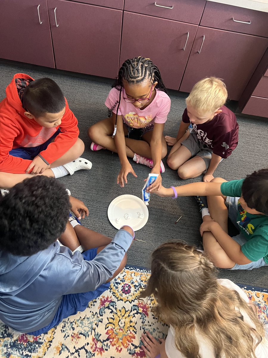 MrsHaleyGarner's tweet photo. Each group had to get ALL the toothpaste out &amp; then I told them to use the toothpicks to get ALL the toothpaste back in. 

They quickly realized that this was imposible. We discussed how this relates to our own words and how we can’t take them back🫶🏼 

#bekind #wylieway @WylieISD https://t.co/Yu8ox8Ysp7