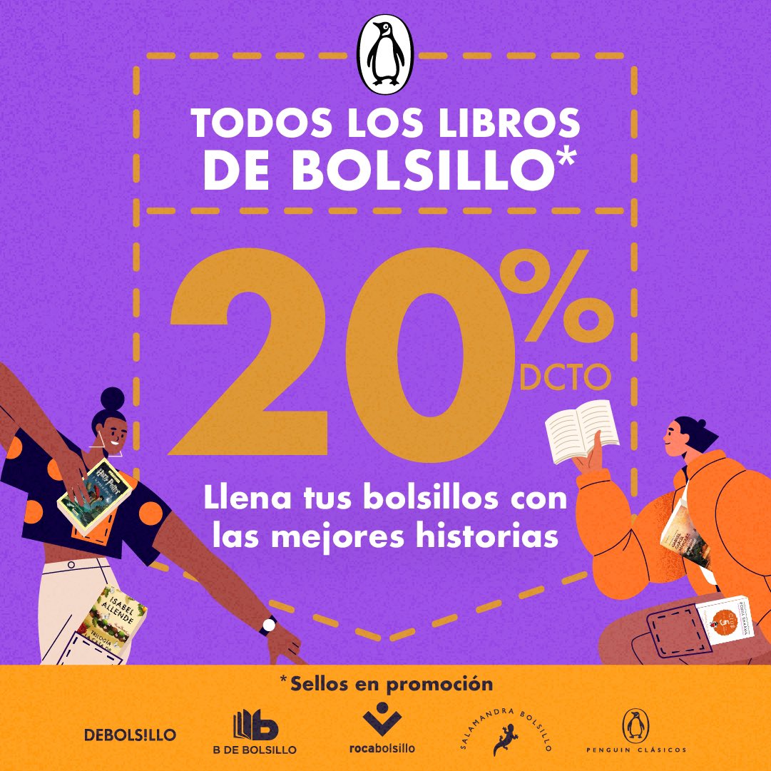 ¡20% de Dcto. en Libros de Bolsillo! 😱

Durante Agosto y Septiembre 😉

• Online en queleola.com 📲

• Presencial en Colón 448 L.A. 🛍️

#queleola 
#leemas 
#debolsillo