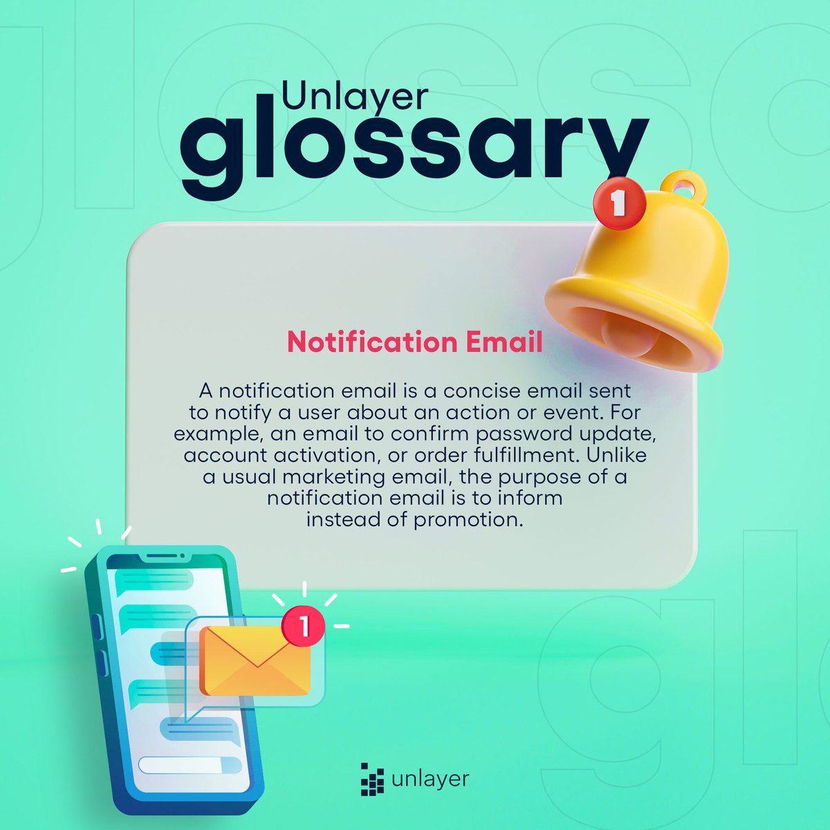 unlayerapp's tweet image. Unlayer Glossary is back explaining another top drawer email marketing term for you. Let’s see what’s in store for you this week. 

#emailmarketing #emailtips #emailnotification #unlayerglossary #unlayer #saasmarketing