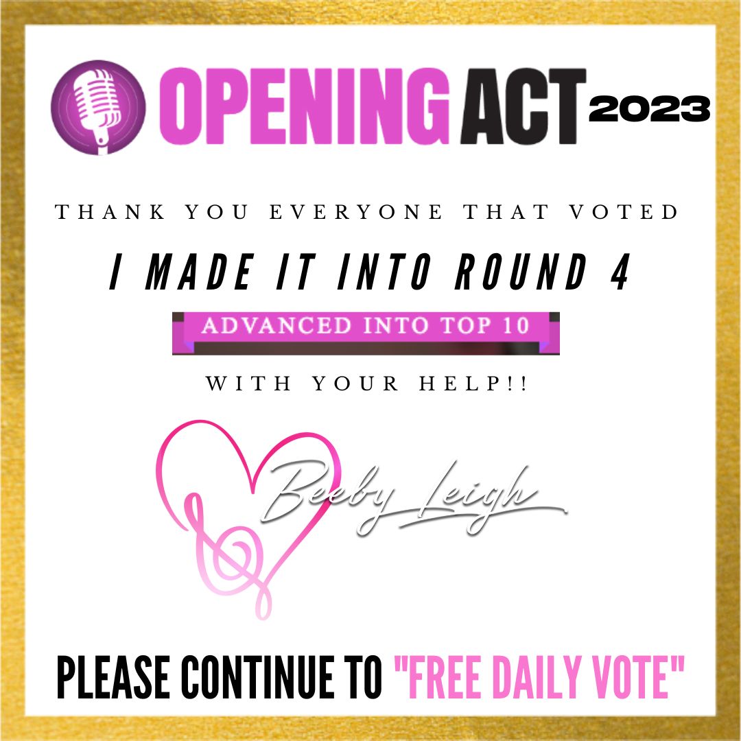 Exciting, I have made it into round 4 (top 10 people in my group) for We Can Survive 2023 concert at Prudential Center Arena NYC on October 14th, 2023. Please keep voting, sharing and supporting....

theopenact.com/2023/beeby-lei…
#TOP10 #NYC