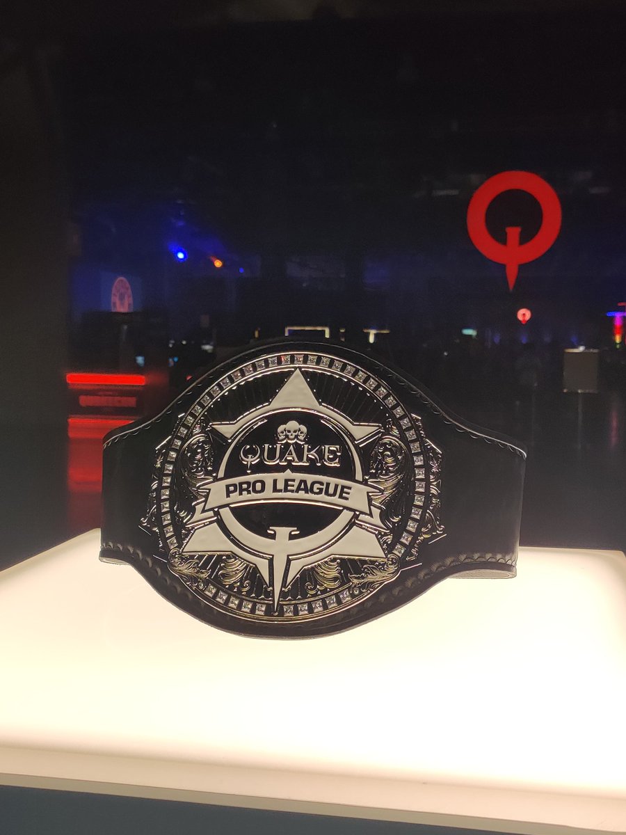 Day 2 of the #QuakeProLeague finals at #QuakeCon! The belt and venue are ready.