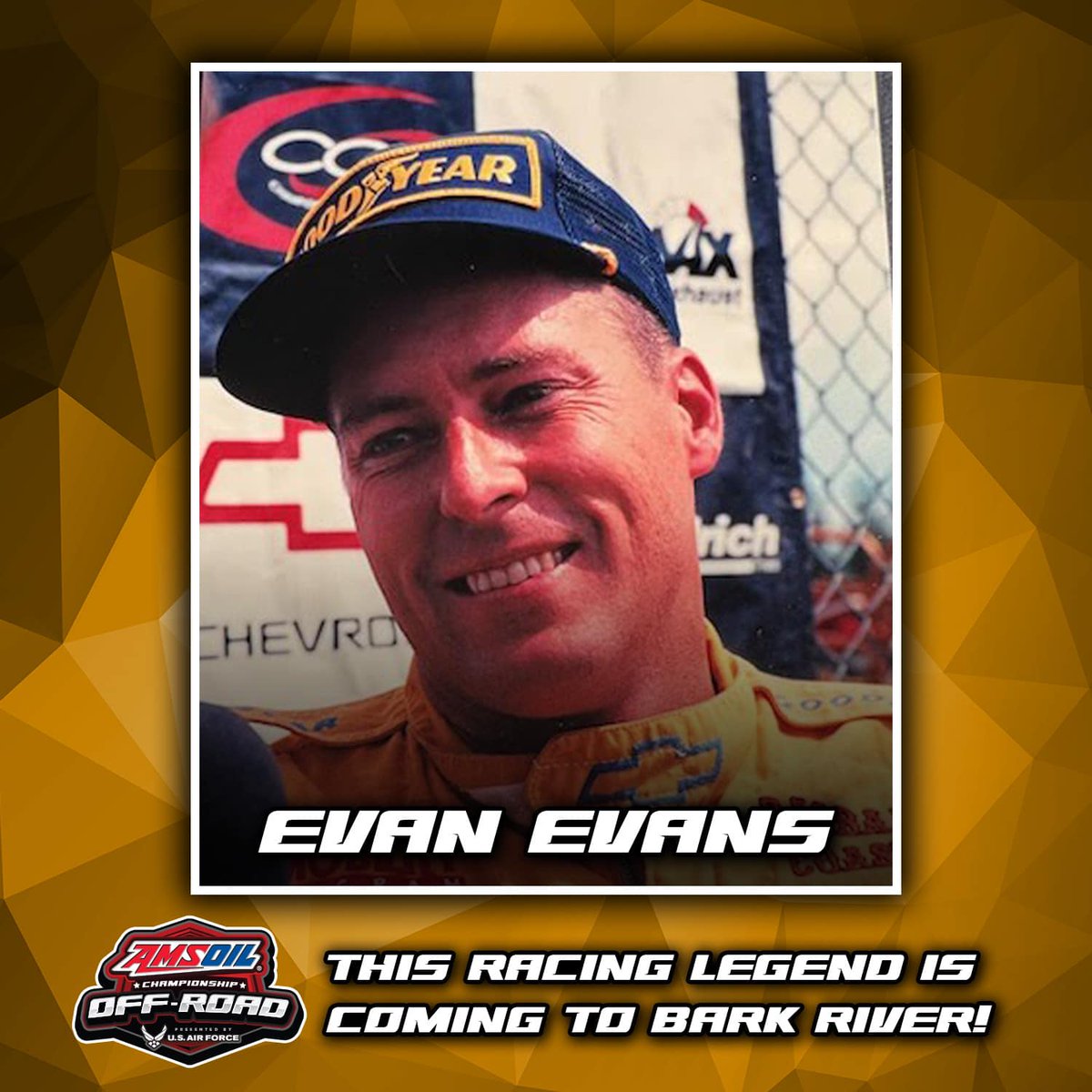 Evan Evans will be here at Bark River this weekend! When you see him, be sure to say hello. You can even find him at the Pro Autograph session on Saturday from 1:30-2:30 EST. 

Welcome back, Evan! 

#amsoiloffroad #champoffroad #offroad2023 #barkriver