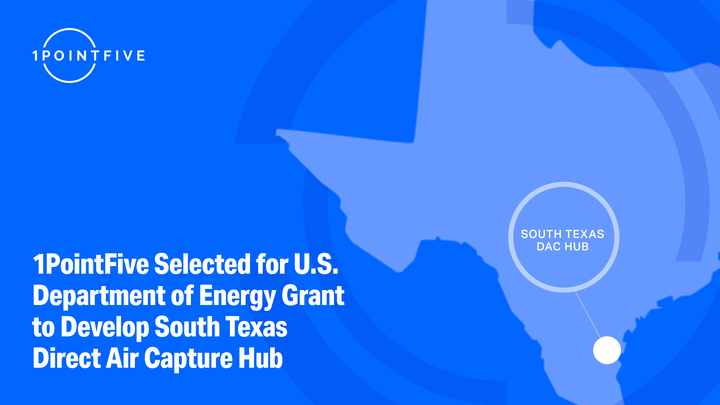 1PointFive_'s tweet photo. Another step forward!
We have been selected to receive a grant from the @ENERGY Office of Clean Energy Demonstrations for the development of our South Texas Direct Air Capture Hub, which will allow us to develop DAC technology at a climate-relevant scale. https://t.co/FC36fjVauE https://t.co/ooP0jjHZJy