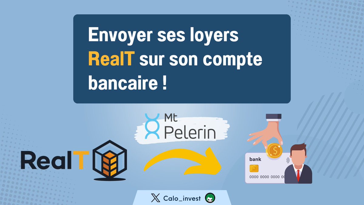 💡Transférer mes loyers @RealTPlatform sur mon compte bancaire avec @mtpelerin Se lancer dans la blockchain c'est bien, mais comment récupérer concrètement ses loyers RealT, en euros sur son compte bancaire ? Je vous partage mon expérience avec MTPelerin dans ce thread 👇