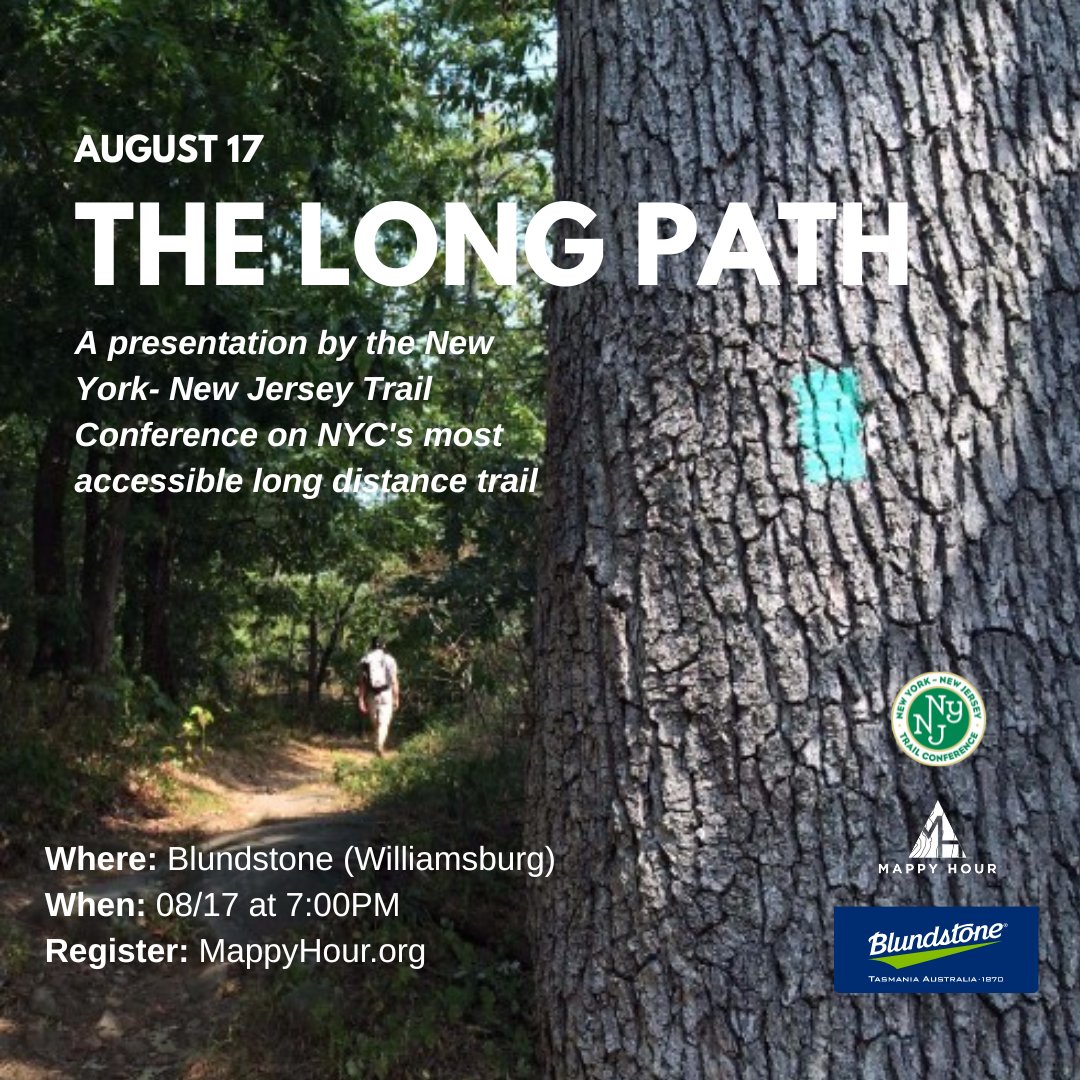 nynjtc's tweet photo. Hey NYC friends, we're heading your way! Join us &amp; @mappyhour next Thursday for a talk about the Long Path, NYC's most accessible long-distance trail. Plus, you'll have a chance to win @BlundstoneUS boots!

Register for free: 
https://t.co/l1hESm0uDT https://t.co/csBw1ZFXXp