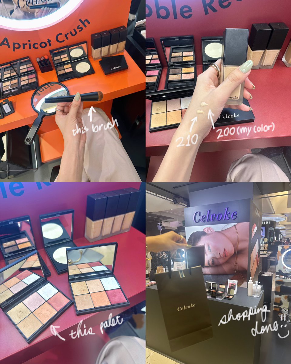 haruka3206's tweet image. タッチアップしたら @Celvoke_jp 新作良過ぎて買っちゃった♡︎
リキッドファンデは厚塗り感ないのにカバー力、艶感あり◎合わせて塗りやすいブラシも！フェイスパレットは、シミ・クマ・ニキビ跡・毛穴等色々な肌悩みを簡単に解決できて優秀✧
#Celvoke #セルヴォーク #2023秋メイク #潤光肌ファンデ