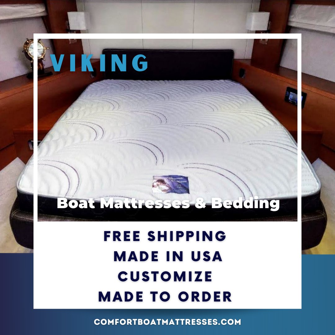 ⚓️ Embark on a voyage of comfort and luxury aboard your Viking boat with our meticulously crafted mattresses and bedding by Comfort Boat Mattresses. Sail in style and experience the utmost relaxation on your Viking yacht! 🛥️✨ #VikingYachts #ComfortAtSea #LuxuryOnBoard