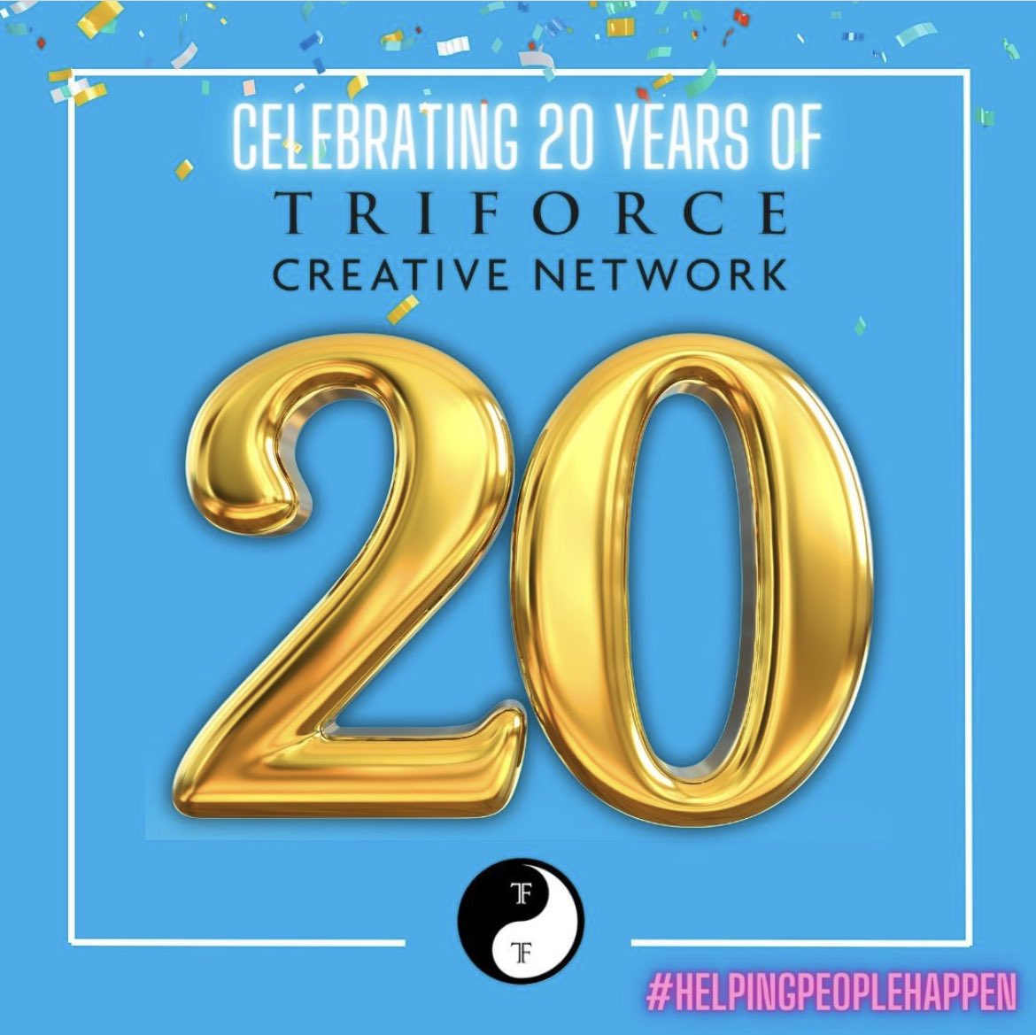 Join us in celebrating 20 years of TriForce Creative Network! 🎉🤩

The TriForce Creative Network (@TriForceEvents) was founded in 2003 with a core focus of addressing the issues in our industry regarding diversity, inclusion, access, and social mobility. #HelpingPeopleHappen