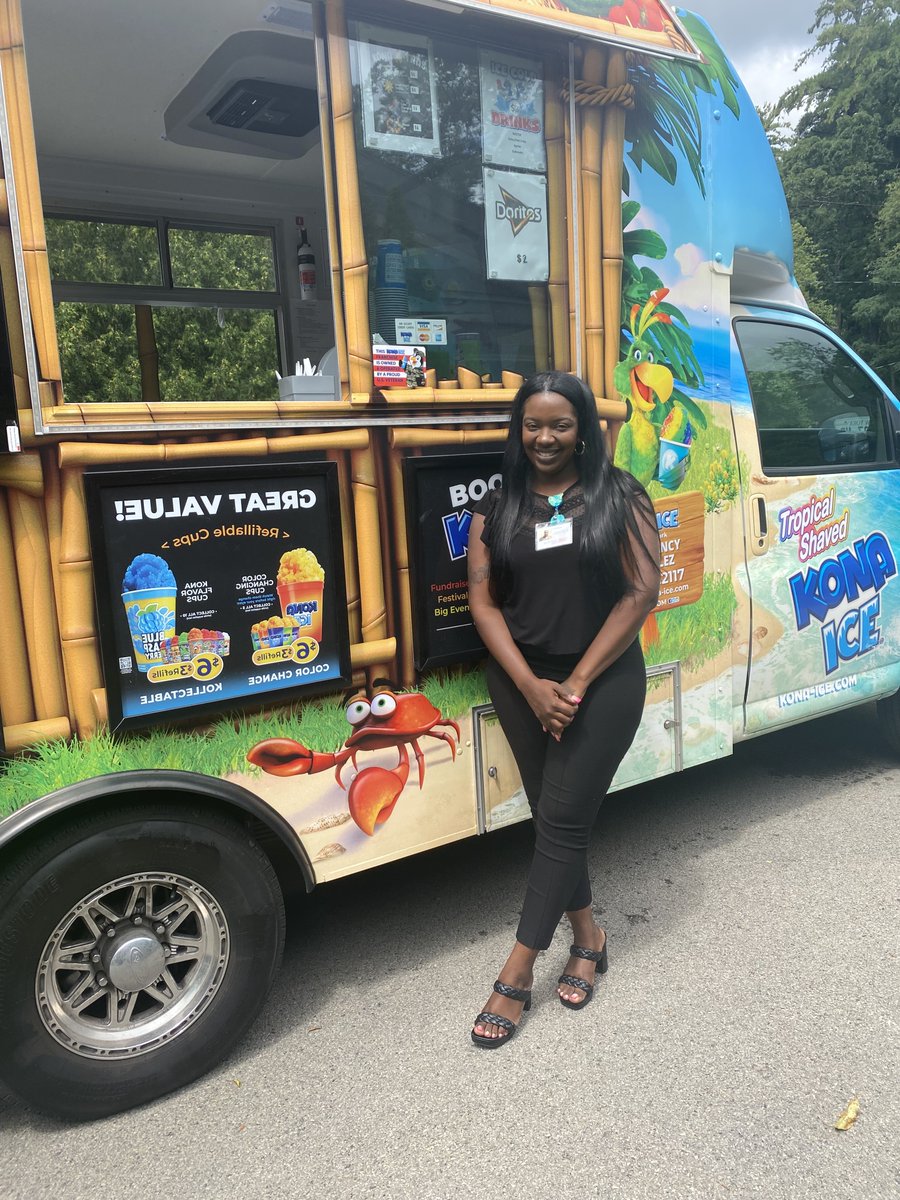 We had a little appreciation day earlier this week with Kona Ice, thank you to our incredible team for all that you do! Kona Ice stopped by ALL of our locations for our team and clients to enjoy a treat 🍧 Pictured is our shelter coordinator, Fontayna, waiting for hers! #YWCA