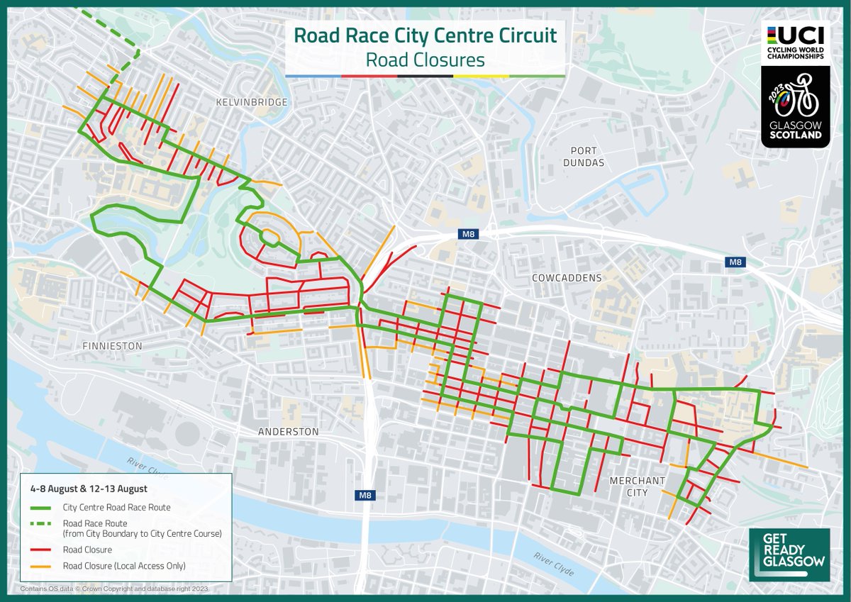 Get Ready Glasgow (@getreadyglasgow) on Twitter photo Tomorrow, the Men U23 <a href="/CyclingWorlds/">2027 UCI Cycling Worlds Haute-Savoie Mont-Blanc</a> road race will come to Glasgow, followed by the Women U23 & Elite on Sunday, so roads across the city will be closed to vehicles.
⏰ Plan ahead & leave extra time for journeys this weekend.
<a href="/GlasgowCC/">Glasgow City Council</a> Tomorrow, the Men U23 <a href="/CyclingWorlds/">2027 UCI Cycling Worlds Haute-Savoie Mont-Blanc</a> road race will come to Glasgow, followed by the Women U23 & Elite on Sunday, so roads across the city will be closed to vehicles.
⏰ Plan ahead & leave extra time for journeys this weekend.
<a href="/GlasgowCC/">Glasgow City Council</a>