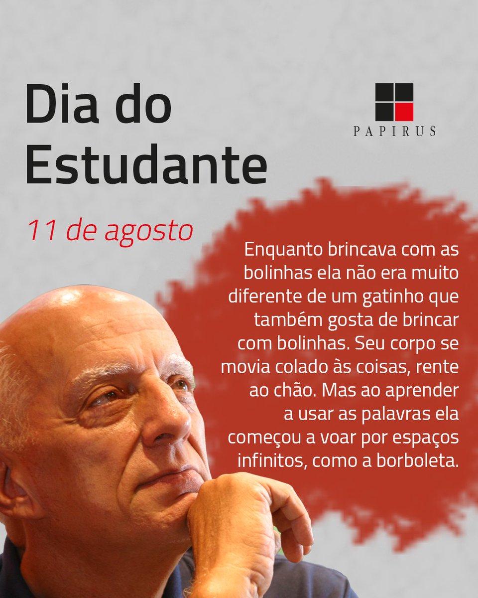 PapirusEditora's tweet photo. Nada melhor do que celebrar o Dia do Estudante com uma citação do professor que deixou saudades, e até hoje é uma presença na memória e na vida de seus leitores e alunos: Rubem Alves.
#diadoestudante #rubemalves #papirus7mares #bookstagram #papirus #7mares https://t.co/kgEgi51Dbd