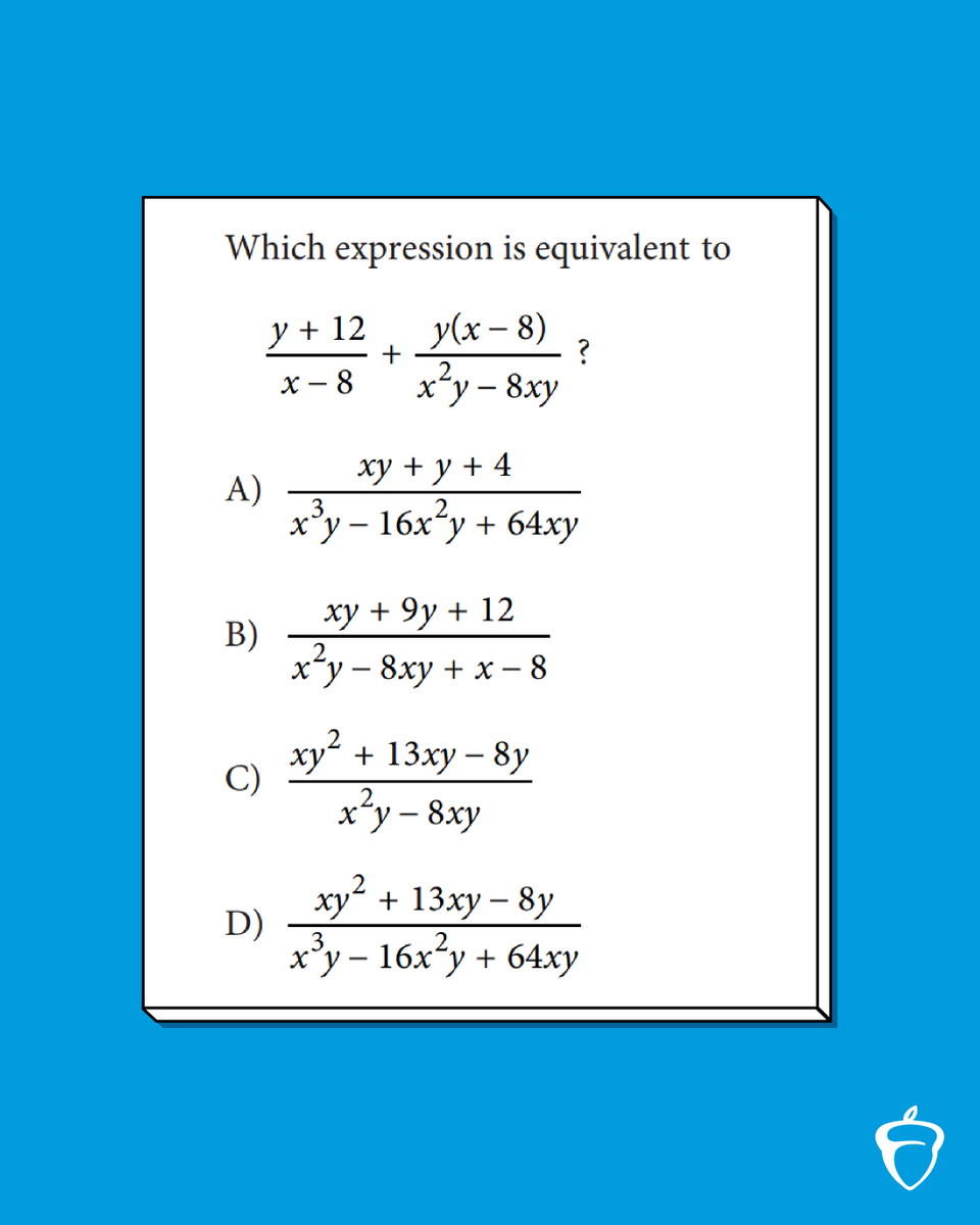 Reply with your answer to this #SATPractice question, and we'll post the right one later today!