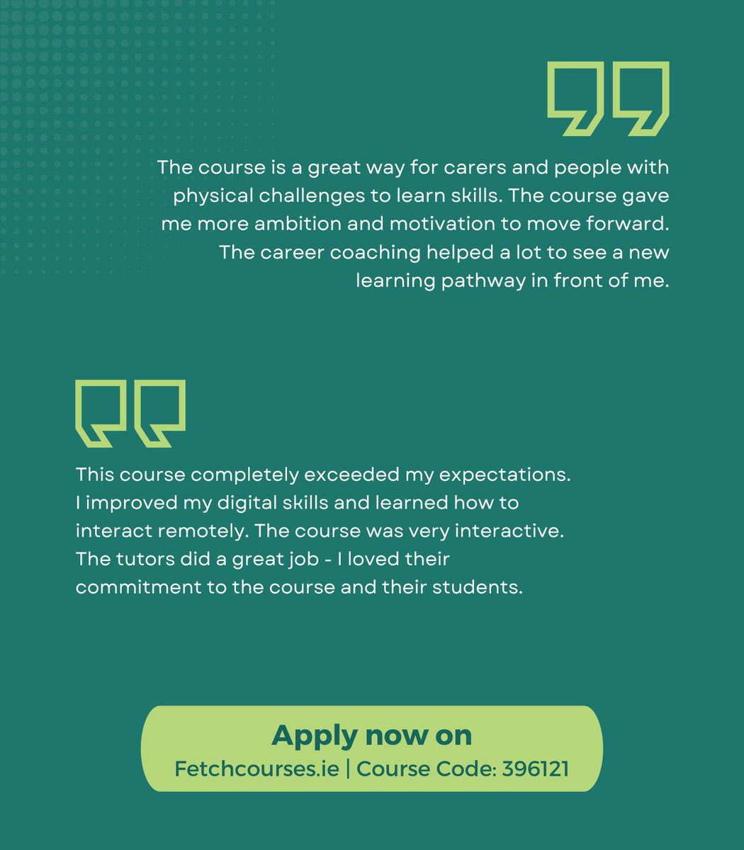 tara_learning_'s tweet image. Great opportunity to enhance your digital skills &amp;amp; self-awareness to work remotely. Register for this course run by @msletb now: fetchcourses.ie/course/finder?…