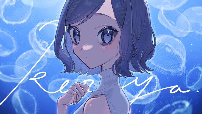「blue theme jellyfish」 illustration images(Latest)