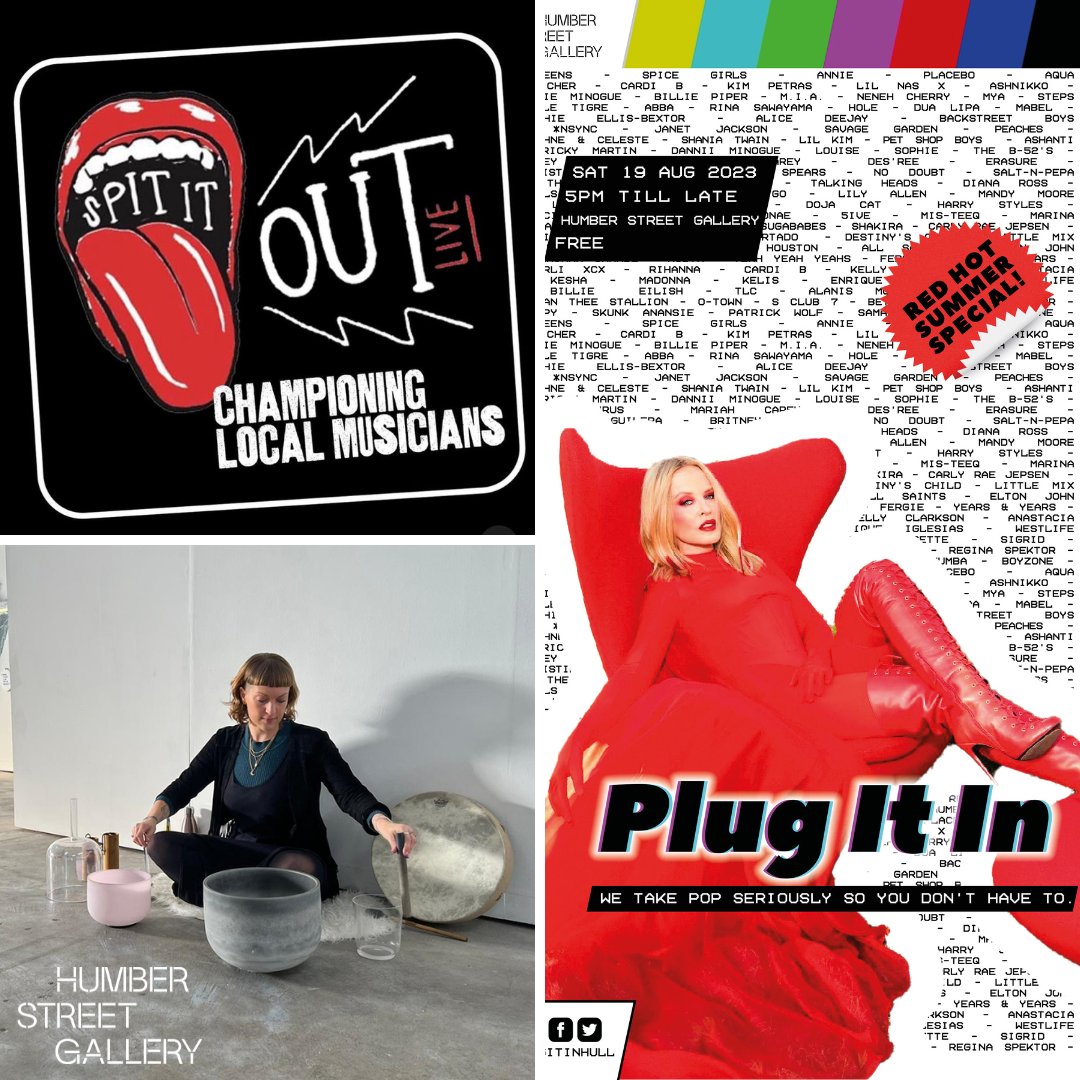 humberstgallery's tweet photo. The gallery is alive with the sound of music on Saturday 19! 🎶

Start the day with a relaxing Immersive Sound bath, then enjoy local live musicians as part of Spit It Out from 1-4pm before putting on your dancing shoes for @PlugItInHull from 5pm – late.

https://t.co/meXQKBL0m2 https://t.co/mSCLtaporN