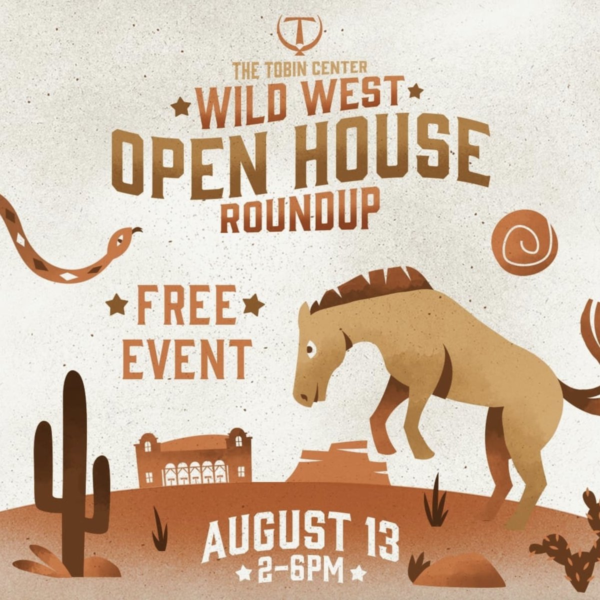 YOSA49's tweet image. Join us at @TobinCenterSA's Wild West Open House Roundup his Sunday, August 13th, from 2 PM - 6 PM. 🏜️🌟 
Don't miss the chance to get your YOSA Concert tickets at a discount! 🎟️🏆 
#TobinOpenHouse #WildWestRoundup #YOSA