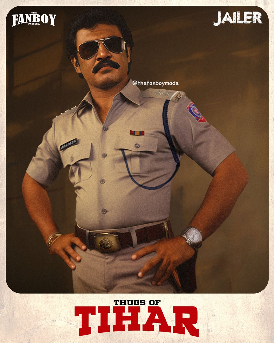 thefanboymade's tweet photo. #ThugsofTihar
Our Tribute to the #Jailer &amp; Co.
Made with AI + Photoshop by @thefanboymade

#thefanboymade #TFM #thalaivar #superstar #rajini #rajinism #getrajinified #mohanlalfansclub #rajinikanthstyle #drshivarajkumar #shivannafans #lalettan #mohanlal #Shivanna https://t.co/0PjJp49IAJ