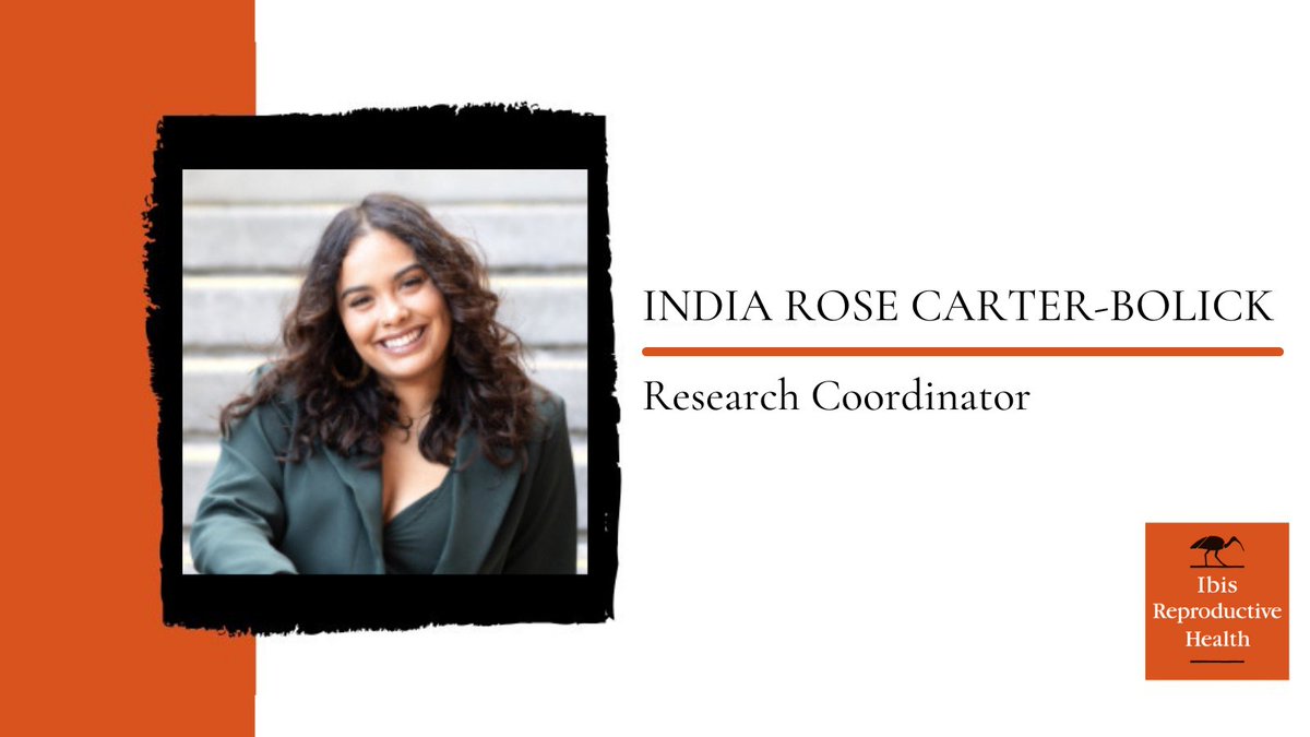 We're glad to introduce our new Research Coordinator: India Rose Bolick-Carter! In this role, they will support projects related to abortion access, provision, insurance policies, and regimens (including misoprostol alone).  Welcome, India Rose! ow.ly/XASG50PwCnx

#BeAnIbis