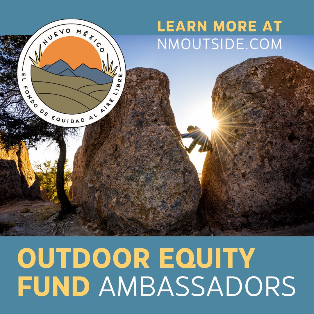 NMoutdoorrec's tweet photo. We are excited to officially announce our 2023 #OutdoorEquityFund Ambassadors. This new ORD program bridges the gap between OR businesses, educational resource organizations, and OEF recipients.
#OEFAmbassador #OutdoorEquity #EquityFundFriday #NewMexico #OutdoorAccess https://t.co/HKxixwOak8