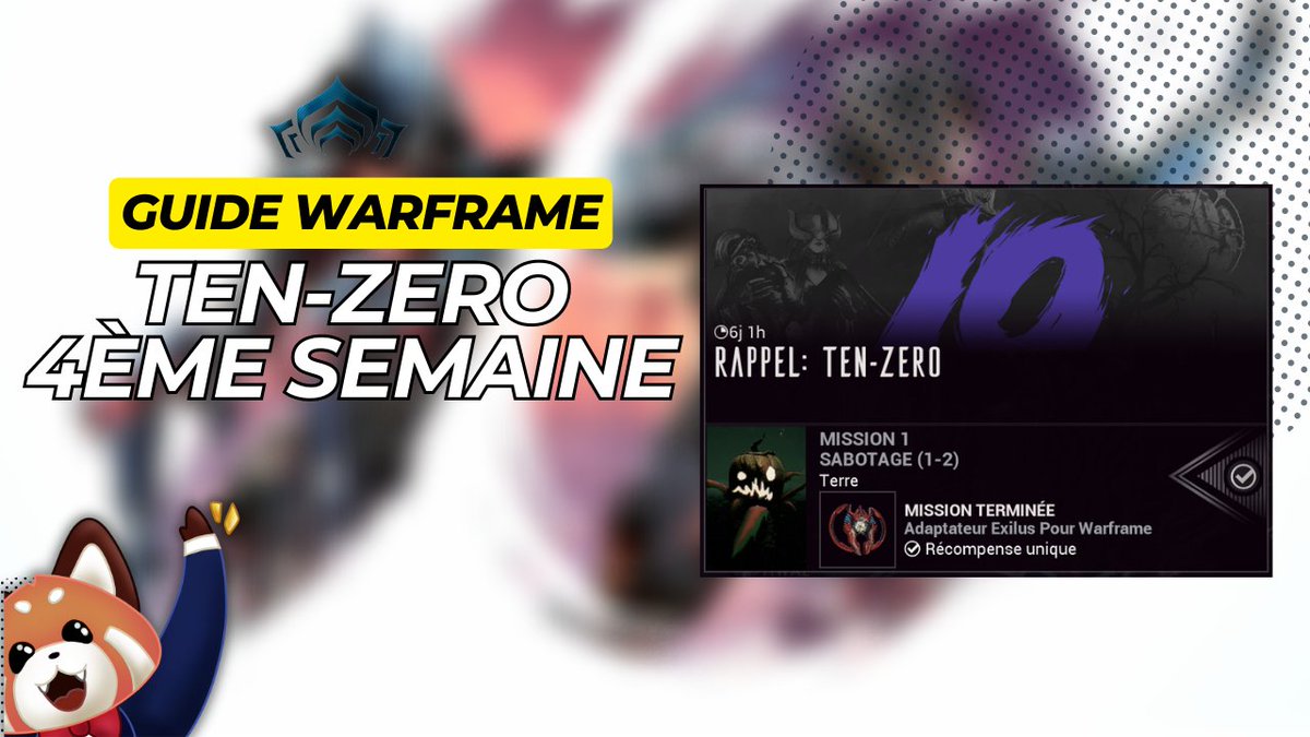 WPandaahh's tweet photo. Nouvelle vidéo Youtube. Je vous résume les missions de l'avant dernière semaine de l'évènement #Tenzero #Warframe
https://t.co/GL0X9XH0Tw https://t.co/MD7eyXeqsA