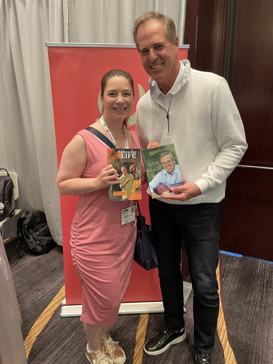 ColorectalNP's tweet photo. @rolfbenirschke former NFL player, advocate for IBD &amp; ostomates! Kindly gifting his books about overcoming ostomy surgery &amp; launching a new program to help anyone undergoing ostomy surgery cope #ibd #ostomyawareness #embracingostomylife #colorectalsurgery #uoaa2023 https://t.co/lA8d1J1f1q