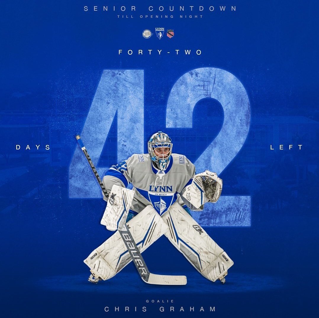 LynnIceHockey's tweet photo. We're only Chris Graham days away from Opening Night!
#WeAreLynn @AAUCollegeHoc @CollegeHkySouth @PBSkateZone @adidashockey https://t.co/RJtL0Bcr67