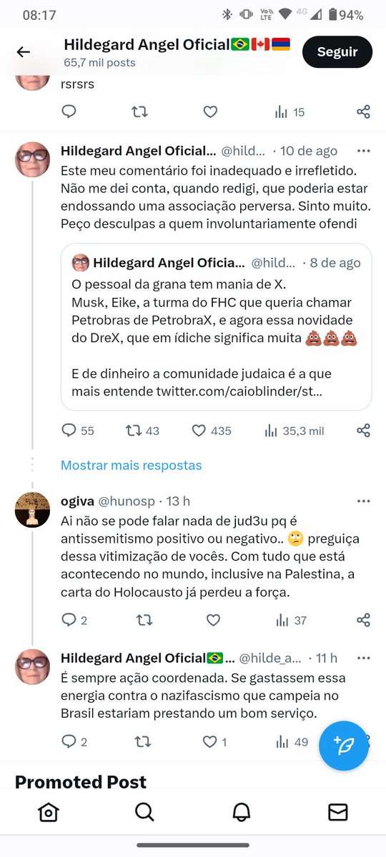 jpdoficial1's tweet photo. 1- Reproduza antissemitismo
2- Se desculpe com "quem se sentiu ofendido"
3- Repita o 1. Seja ainda mais ofensiva (bônus: sugira que não se importam com nazifascismo)

"Ação coordenada" ou você ofendeu praticamente todos os judeus que leem português (e os que sabem usar tradutor)? https://t.co/osohvlZaf6