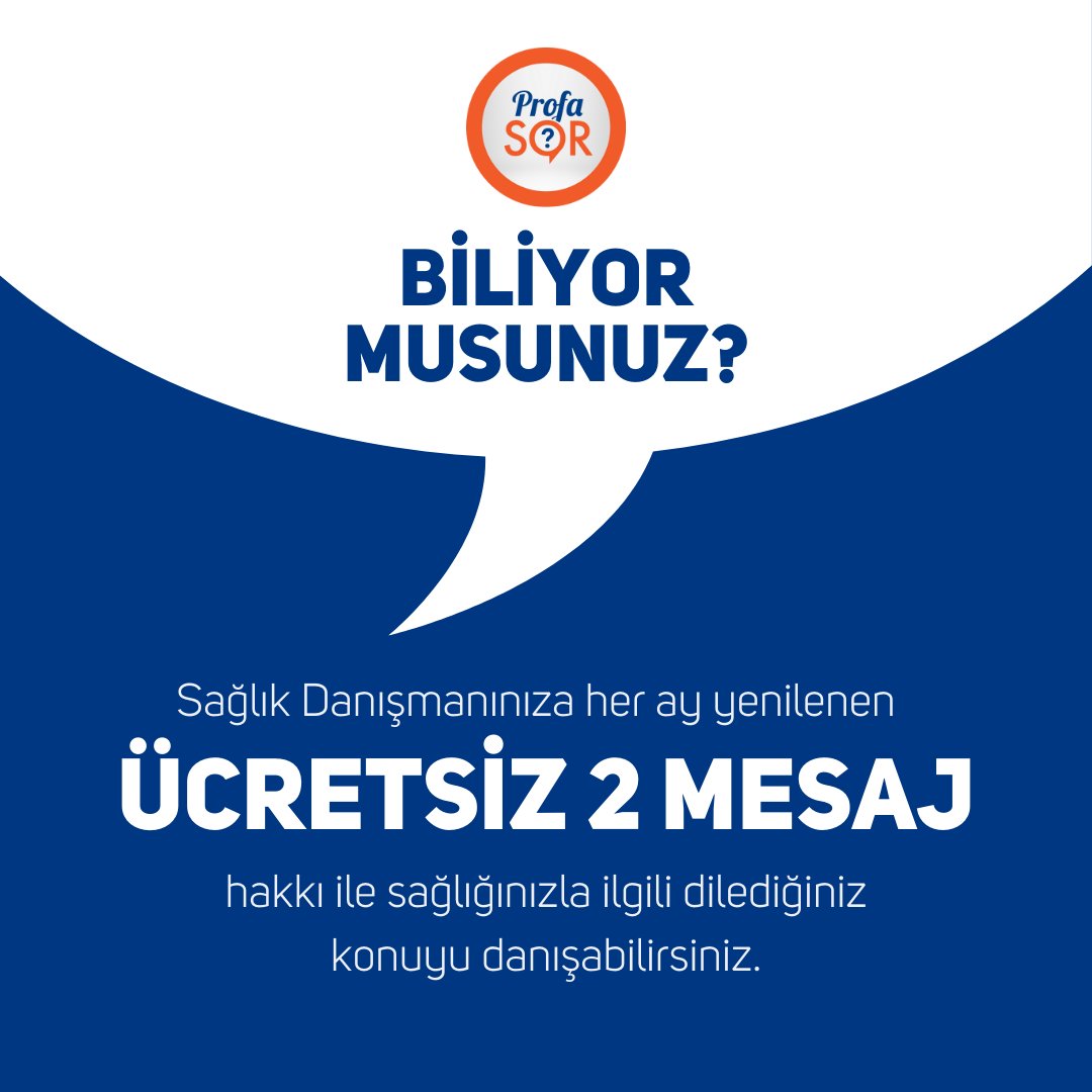 ProfASor_app's tweet photo. #Profasor kullanıcıları her ay yenilenen ücretsiz 2 mesaj haklarını ile 100’ün üzerinde profesöre diledikleri yerden hızlıca ulaşırlar.

Ücretsiz 2 mesaj hakkınızı kullanmak için hemen ProfaSOR’uGoogle Play ve App Store üzerinden indirin.

#OnlineSağlıkDanışmanı #OnlineSağlık https://t.co/IU91RphLV0
