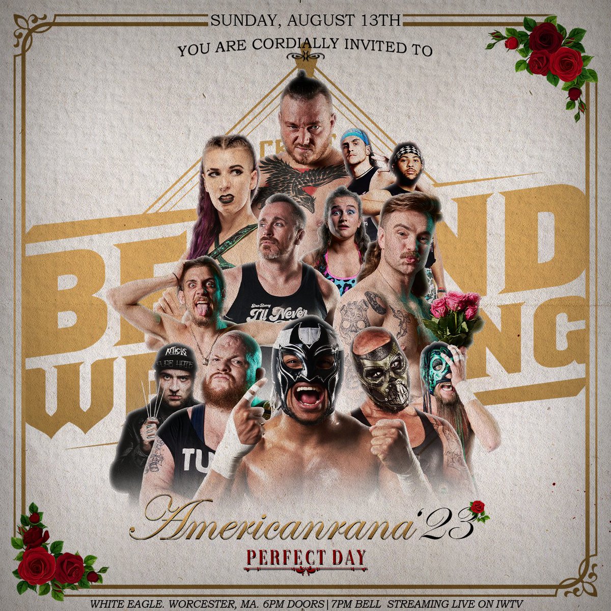 beyondwrestling's tweet photo. SUNDAY - #Americanrana!

Tickets: https://t.co/vPXqPj10k6

- @BulldozerH2O 🆚 @ThePrizeCityOG
- @ItsDustinWaller @LittleKylon 🆚 @b3cca4ever @PerfectAaron1
- @RickeyShanePage @ROHDelirious @theakiraway 🆚 @The44OH
- @Ortiz_Powerful 🆚 @numberone_dojo

📺 @indiewrestling 7pm ET 📺 https://t.co/OaJ7HaKGr3
