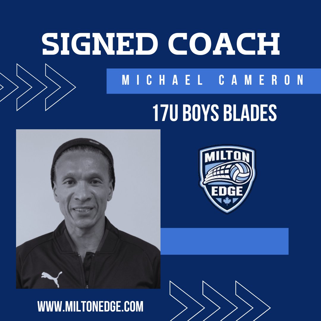 milton_edge's tweet image. We are thrilled to announce that Michael Cameron will be Head Coach for the 17U Blades. @meblades