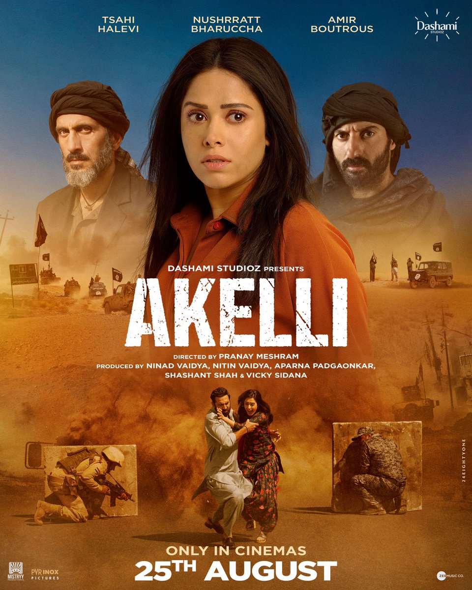 NUSHRRATT BHARUCCHA: ‘AKELLI’ GETS A NEW RELEASE DATE… An ordinary girl’s battle for survival… #Akelli - starring #NushrrattBharuccha - will now arrive in *cinemas* on 25 Aug 2023… Directed by debutant #PranayMeshram.

#Akelli also features #NishantDahiya, #TsahiHalevi and