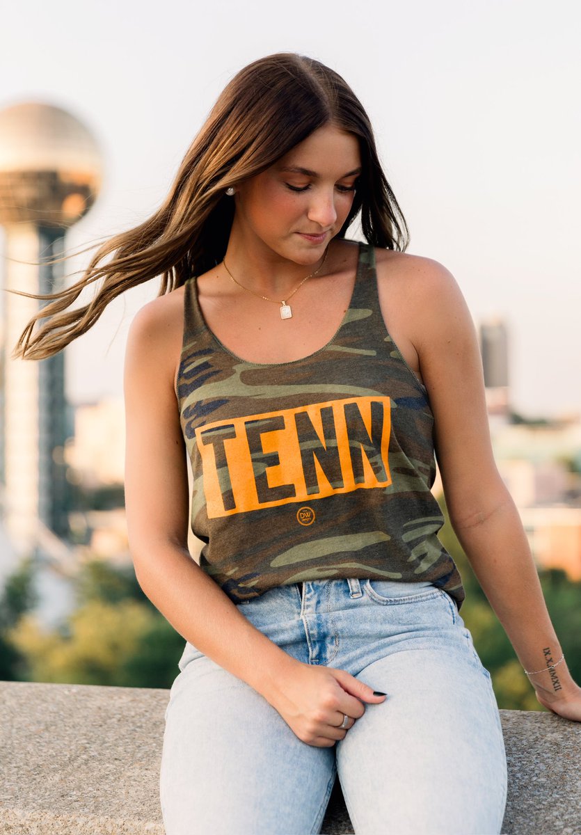 thedwdesigns's tweet photo. Thinking about gameday in Knoxville... It's Friday and that shop on Kingston Pike is OPEN. 😎🍊🏈
.
Stop by and check out all the NEW and snag this camo women's tank before they are gone for the season
.
#TENN #camo #knoxville #sunsphere #gameday #VFL #TN #design #thedwdesigns https://t.co/VggLAYtolx
