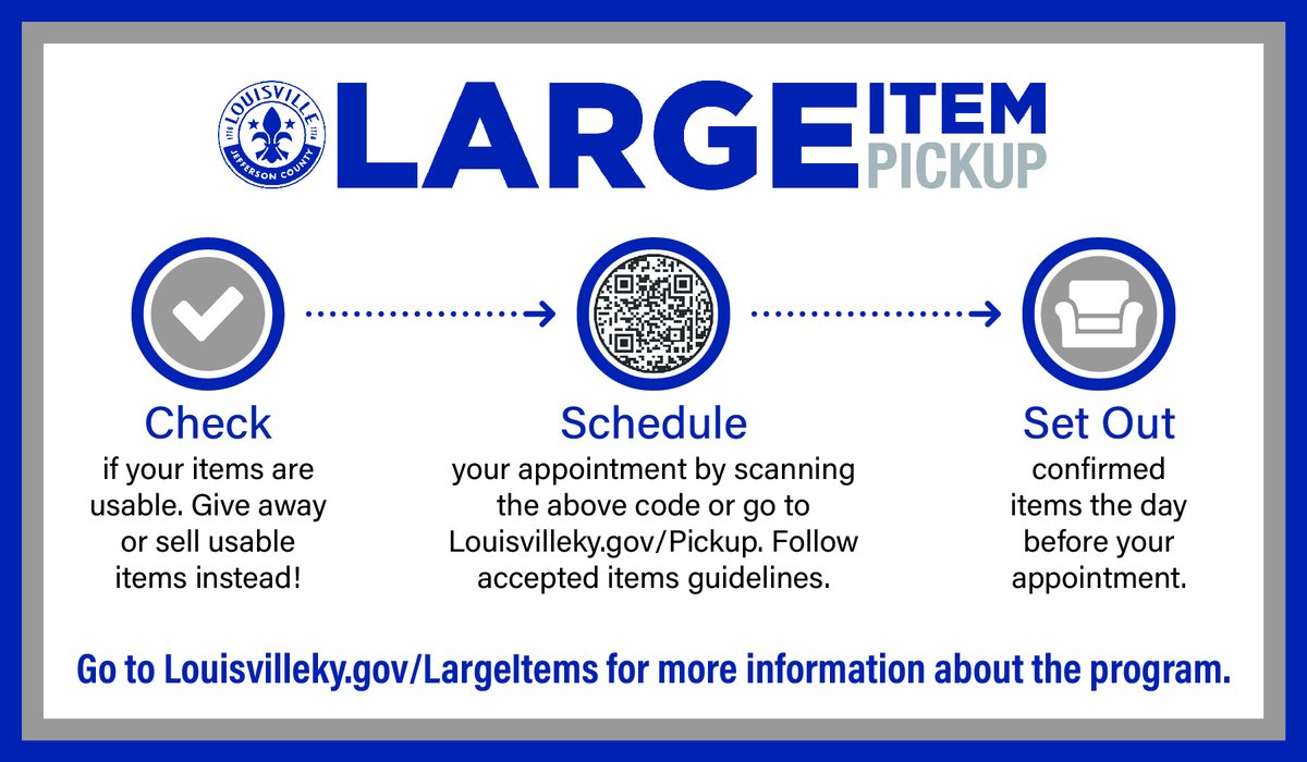 Our dropdown menu for Large Item Pickup has expanded! Look for your item in the list first. Only choose “other” if your item is not listed and include a description. (But first make sure it’s acceptable!)