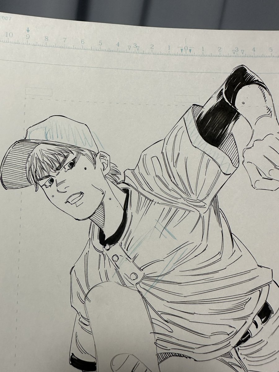BUNGO361話ペン入れ1日目終了。 だいぶ咳が出なくなってきたので、そろそろ少しお酒を飲もうかな。いや我慢かな。  トリリオンゲーム観ながら考えます!