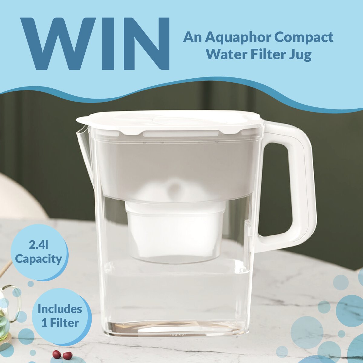 TheRangeUK's tweet image. ✨ #COMPETITION ✨

😍👉🏼 ENTER NOW for your chance to #WIN our Aquaphor Compact Water Filter Jug:

1. Like this post
2. Retweet
3. Follow us!

🛒  bit.ly/3ihodUN

Good luck! Winner chosen at random. Ends 18/08/2023. Competition open to UK &amp;amp; ROI residents. T&amp;amp;Cs apply..