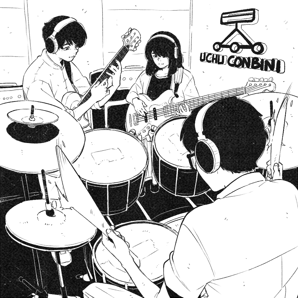 fan art for <a href="/uchuuconbini/">宇宙コンビニ</a> , i know they disbanded but i love their music till now.